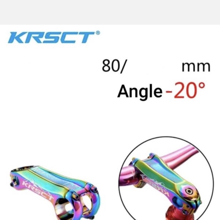 Stem KRSCT Rainbow pelangi 8 cm angle 20 derajat 31,8 mm over size