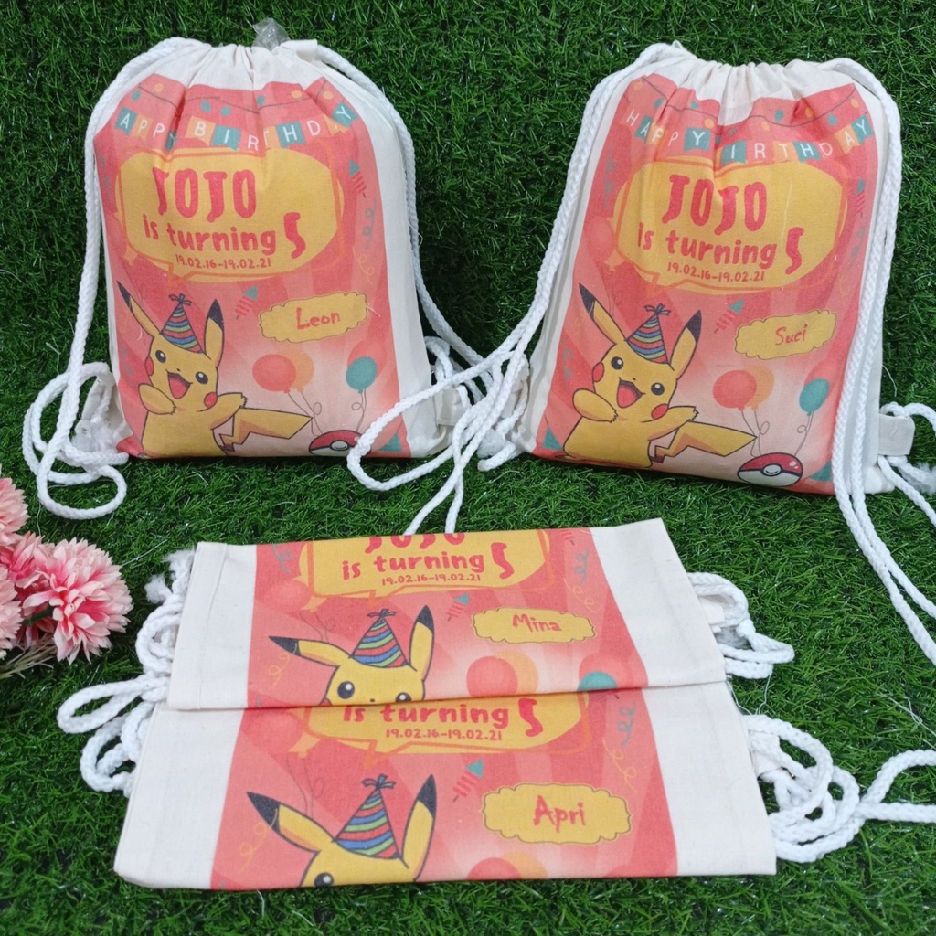 

TAS SOUVENIR/TOTEBAG/TAS ULANG TAHUN/HAMPERS/DRAWSTRING/RANSEL 30X35/FULL COLOR F4