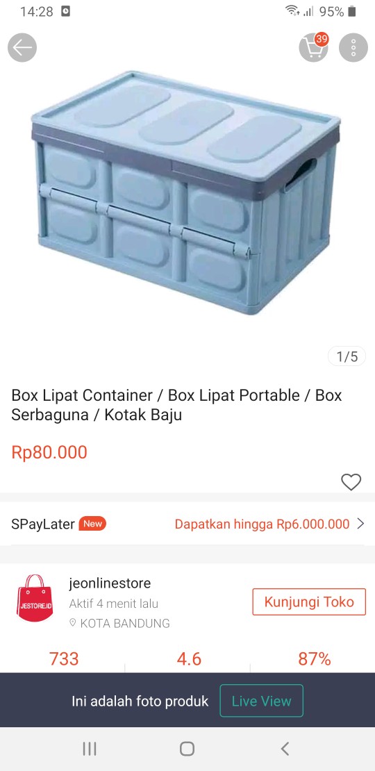 Box Lipat Container / Box Lipat Portable / Box Serbaguna / Kotak Baju