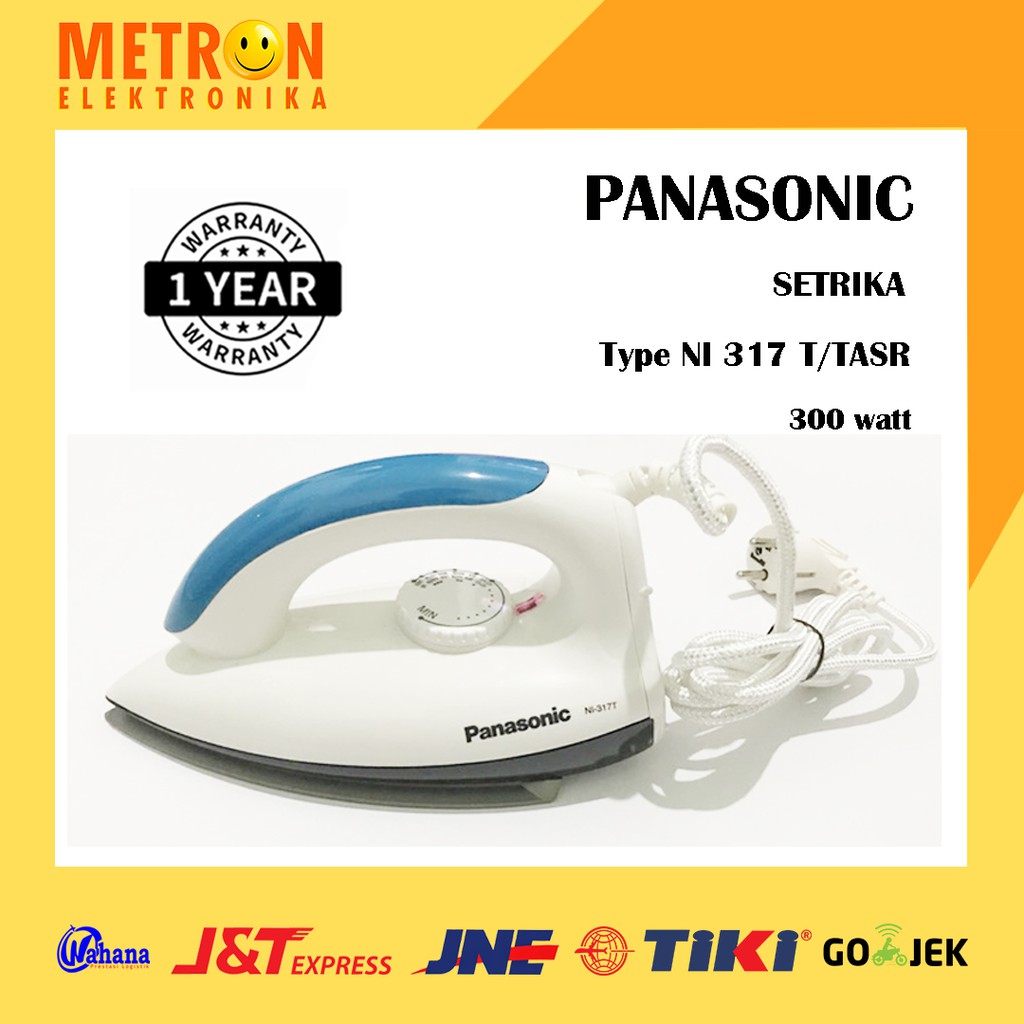 PANASONIC NI 317T/TASR SETRIKA / GOSOKAN BIRU AUTOMATIC DRY IRON / NI317TTASR