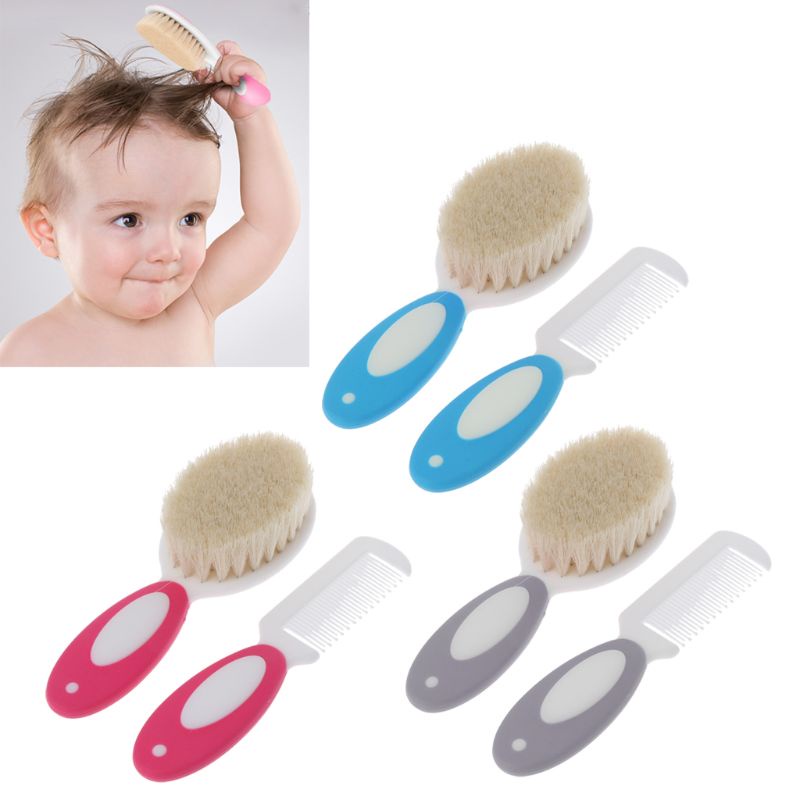 Mary 2pcs / Set Sisir Rambut Bayi Newborn Laki-Laki / Perempuan Portable