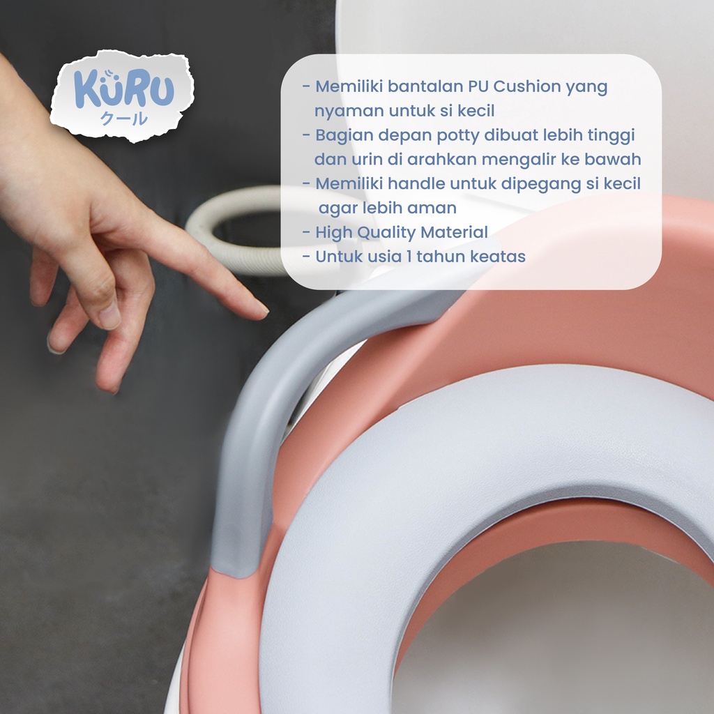 Kuru Potty Seat Handle / Ring Closet / Alas PU Duduk Toilet Anak 8857