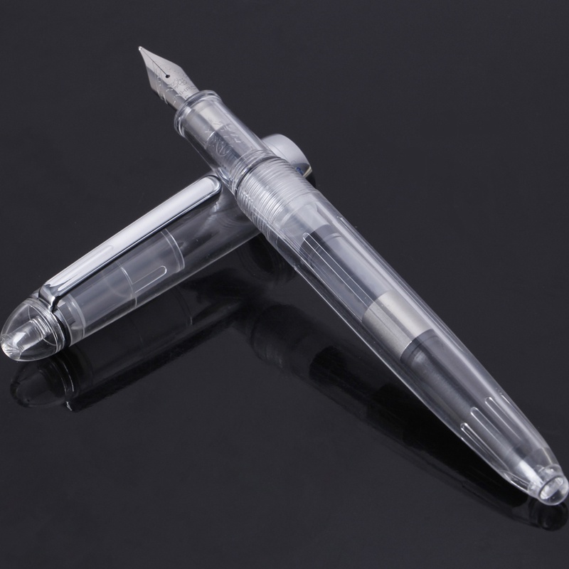 Mary JINHAO 992transparan Fountain Pen 0.5mm Perlengkapan Alat Tulis Alat Tulis Hadiah