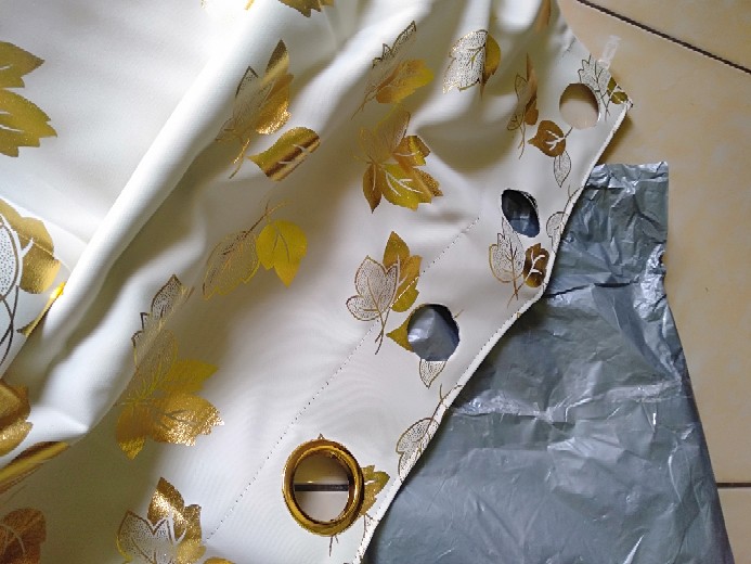 Gorden Jendela Blackout Print Emas Coklat 12 Semockring Silver 6 Gelembung Jende Pintu