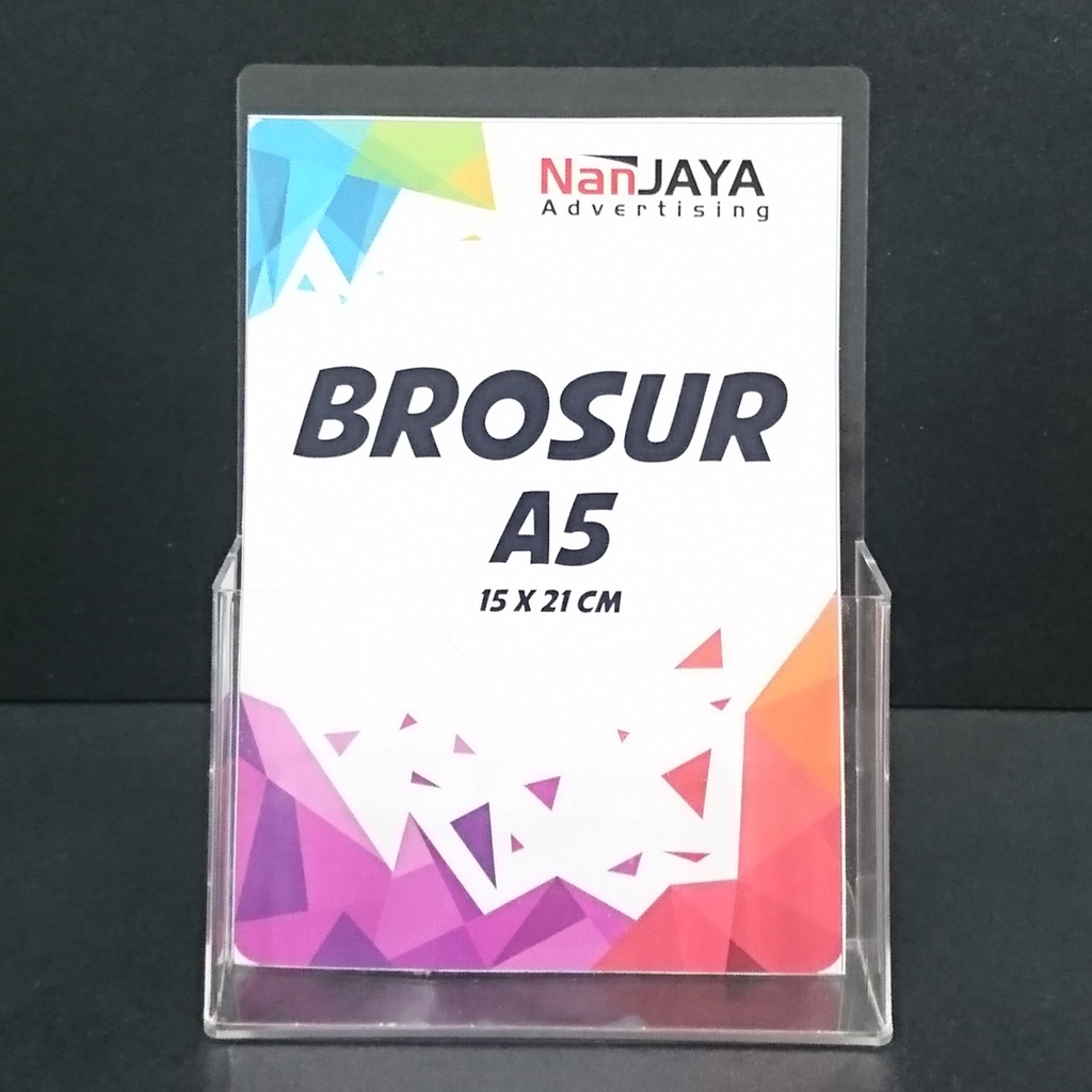 

RAK/TEMPAT BROSUR BROCHURE ACRYLIC/AKRILIK UKURAN A5