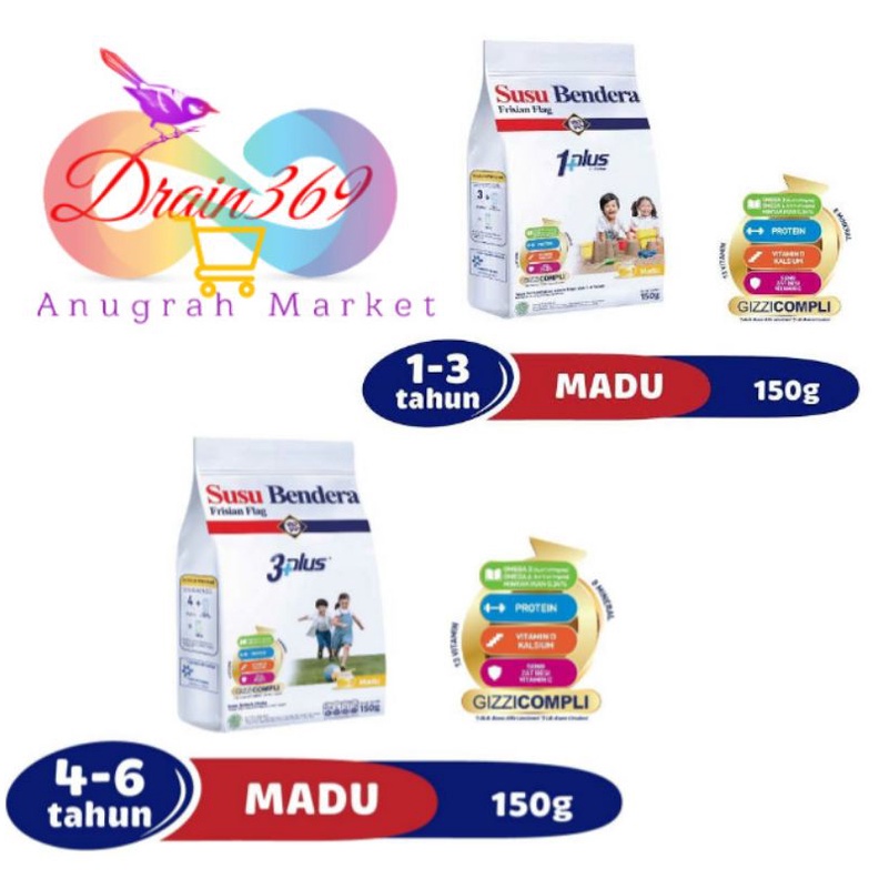 

Susu Bendera 1+ & 3+Honey Pouch