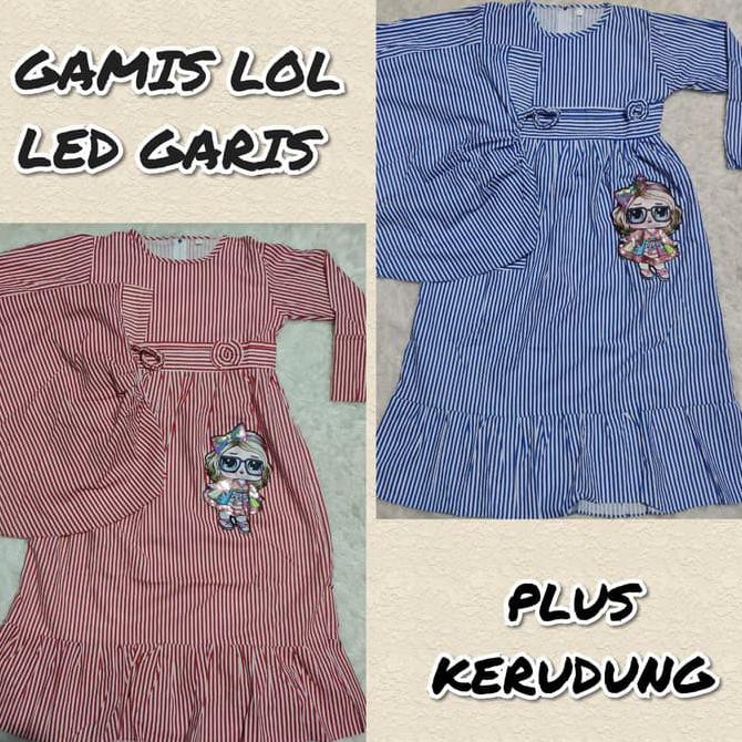 Gamis Lol Led Kaos Anak Muslim Hijab Dress Anak Perempuan Baju Muslim 4 Kualitas Premium Shopee Indonesia