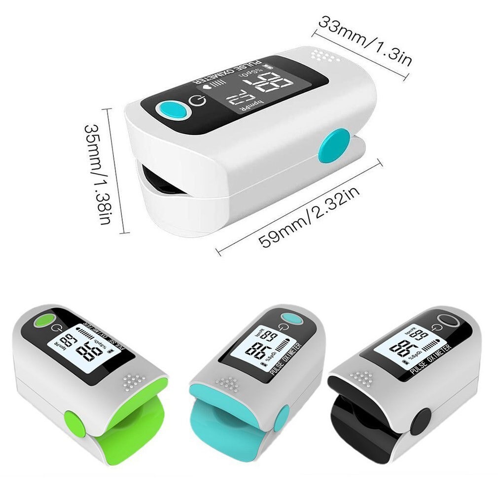 Fingertip Pulse Oximeter Alat Pengukur Detak Jantung Kadar Oksigen ACEHE Black