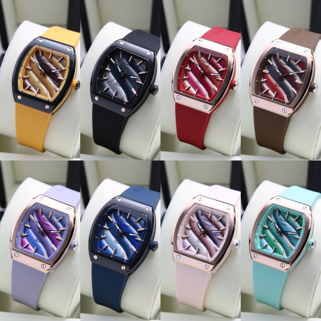 JAM TANGAN WANITA ALEXANDRE CHRISTIE AC 5001 RUBBER ORIGINAL GARANSI RESMI 1 TAHUN