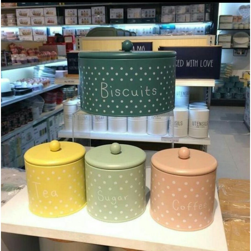 canister set polkadot by informa