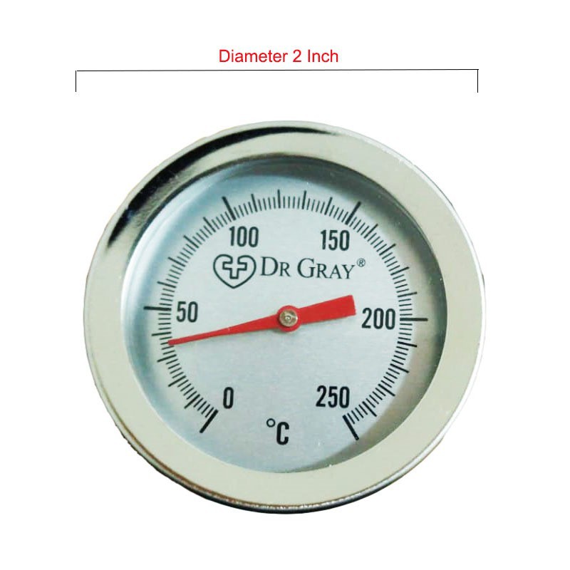 [GRAY.STORE178] Termometer Makanan Analog Kopi Susu Teh Minyak Thermometer Stainless Coffee Milk Air DR GRAY - TMA1