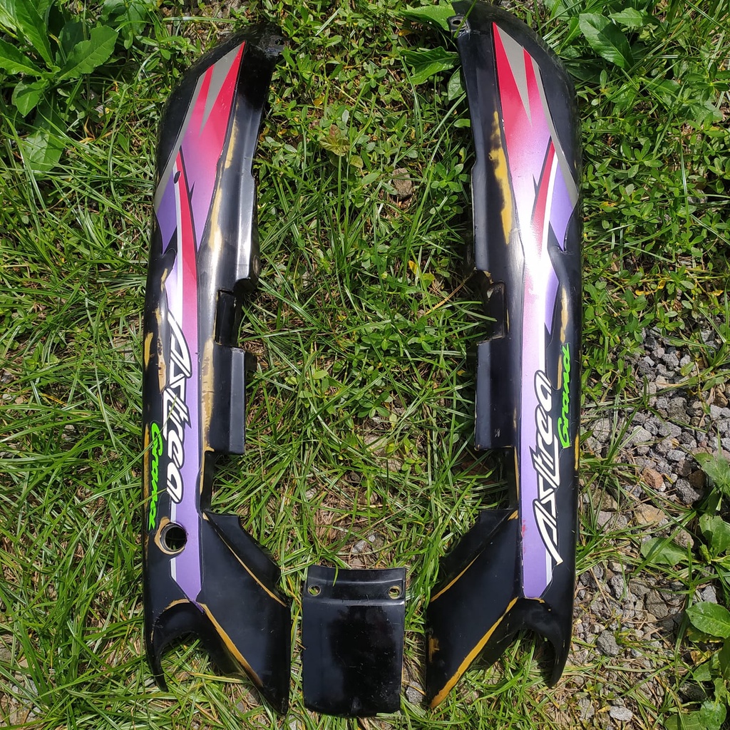 Cover Body Belakang Kanan Kiri Plus Pet Stop Sambungan Body Honda Astrea Grand Impressa Original Cop