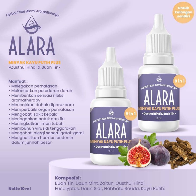 ALARA | Minyak Kayu Putih Plus | MKPP 8 in 1 | Herbal Tetes Alami Aromatherapy