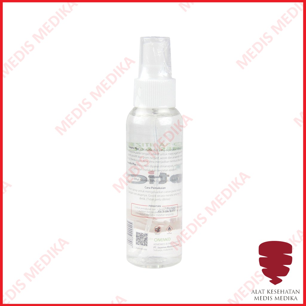 Aseptic Plus 100 Ml Spray One med Hand Sanitizer Cair Liquid Antiseptic Semprot Antiseptik Onemed