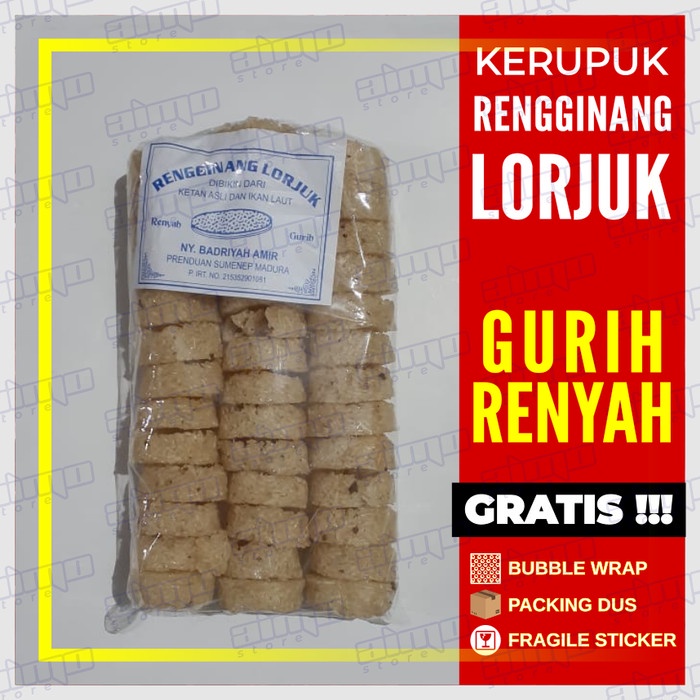 

NEW Kerupuk RENGGINANG LORJUK | Krupuk Ketan dan ikan laut - ASLI SUMENEP