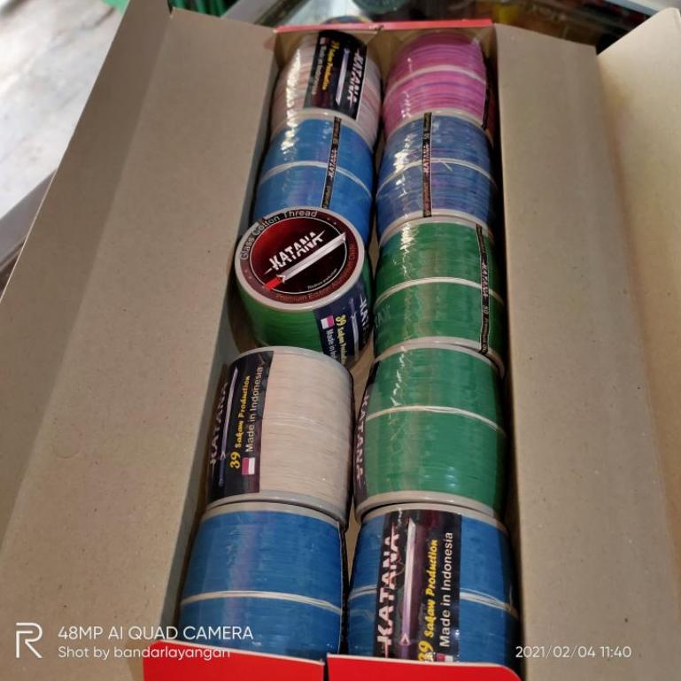 [KODE PPYLR] KATANA Gelasan katun size 50/2 (0,23mm) Aluminium Oxide. benang layangan tajam
