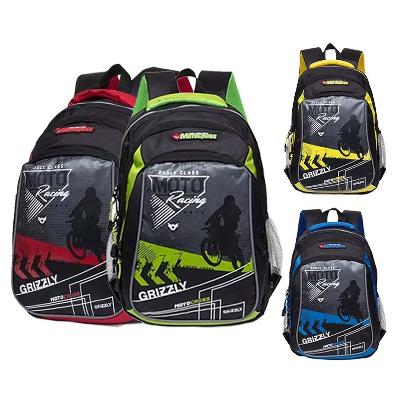 TAS BACKPACK RANSEL PRIA SEKOLAH KULIAH KERJA MOTO RACING GRIZZLY ARISTA 2022