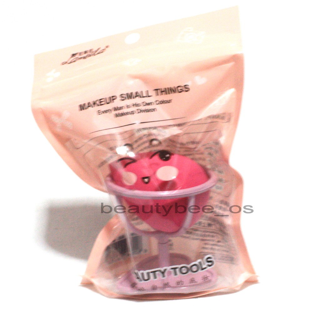 MAKEUP SPONGE BLENDER + HOLDER LAMEILA PINK TUA (MOTIF-1)