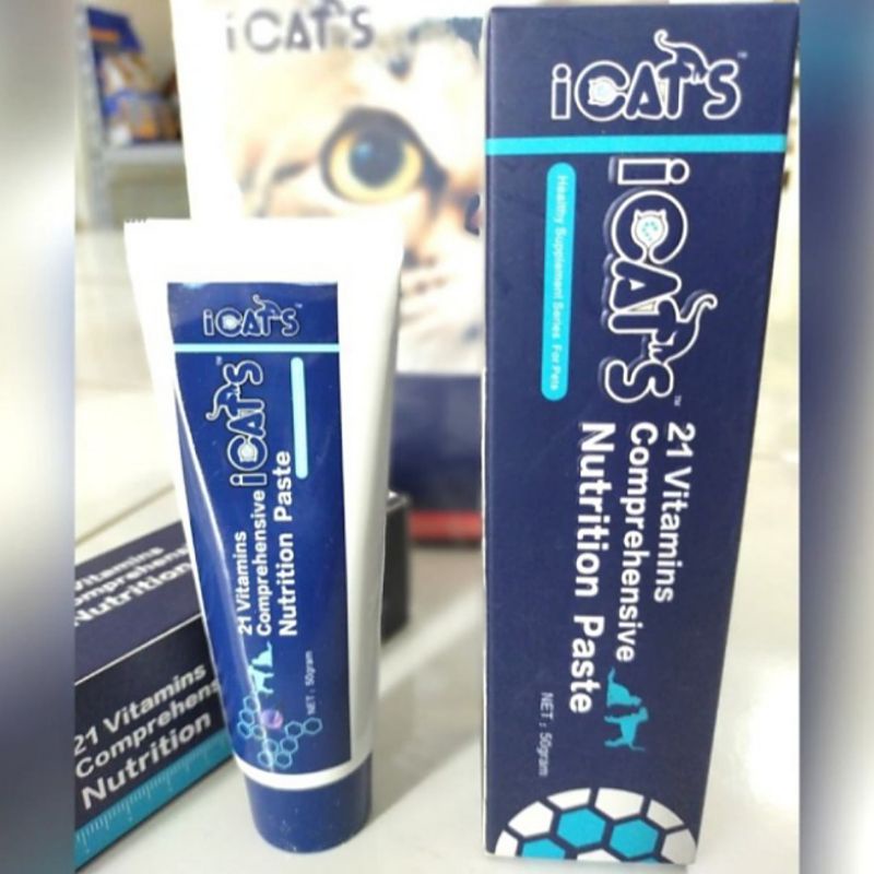 21 Vitamin iCATS Nutritions Paste 50gr Vitamin Kucing 1 BOX (16PCS)