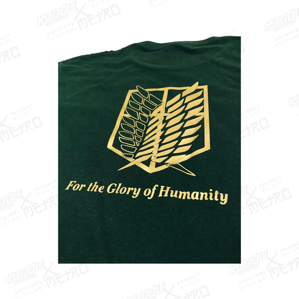 Tshirt Anime Attack On Titan Forest Green Gold Shingeki no Kyojin SNK AOT