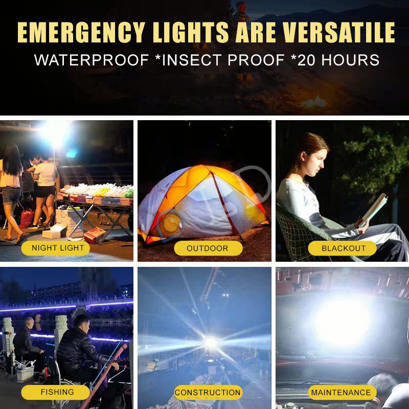 [COD] Lampu Emergency Bulb LED 100W 300W 400W 500W / Lampu Indoor Outdoor 100W / Rechargeable Lampu 500W / Lampu 300W Bulb / Lampu Darurat 100 WATT lampu emergency led