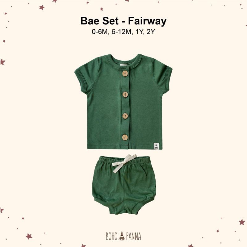 PEEK A BOO BABY SHOP - Bohopanna - Bohobaby Bae Set / Bae Set Dino Series / Setelan Bayi / Baju Bayi-Fairway