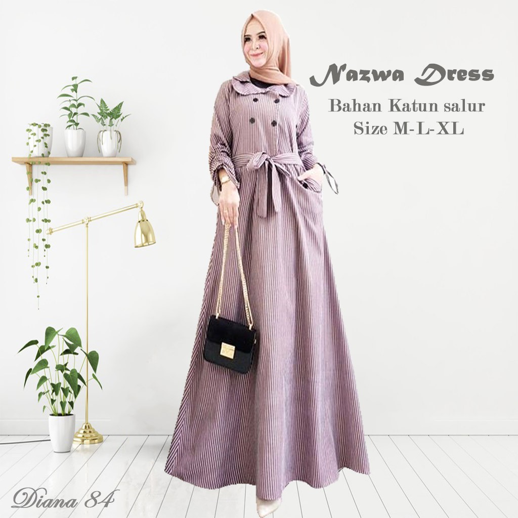 NAZWA DRESS Baju  gamis  wanita terbaru  model pesta 