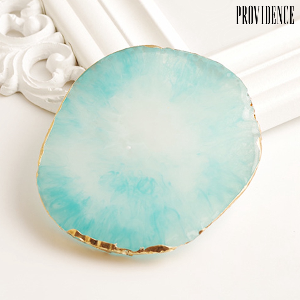 Providence Palette Translucent Irregular Pattern Anti-breakable Natural Resin Aureate Edge Palette For Home