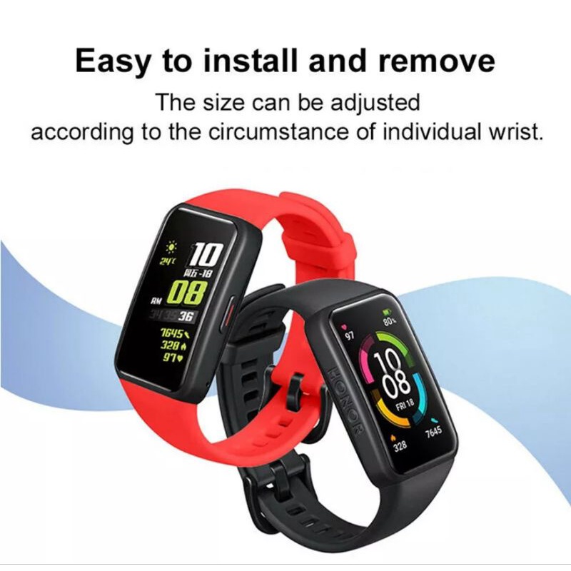 STRAP TALI SILICONE HUAWEI HONOR BAND 6 WRISTBAND SILIKON SILICON RUBBER WRISTBAND TALI JAM HUAWEI BAND 6 HONOR BAND 6 STRAP HUAWEI BAND 6 PENGGANTI STRAP SILIKON HUAWEI HONOR BAND 6 PRO TALI JAM SMARTWATCH HUAWEI BAND 6 PRO SILICONE HUAWEI BAND 6