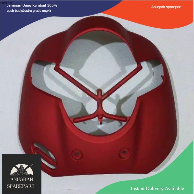 cover Tameng lampu panel kap body depan scoopy donat  fi esp new k93 2019 2020 merah Doff