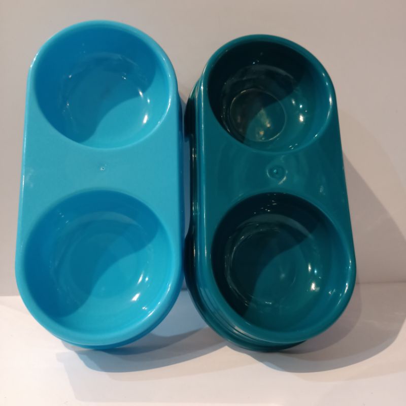 Bowl Double Mangkuk Tempat Makan hewan Anjing Dan kucing Chiro Plate 6