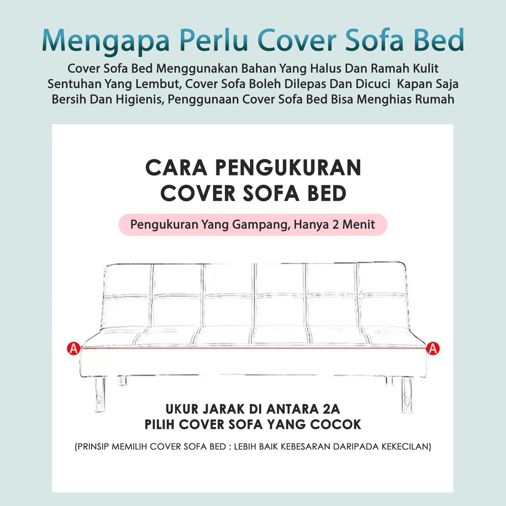 Cover sofa bed Sarung Sofa Bed Elastic Sofa Bed Cover Grid / Penutup Sarung Alas SofaBed Elastis Tebal Bermotif