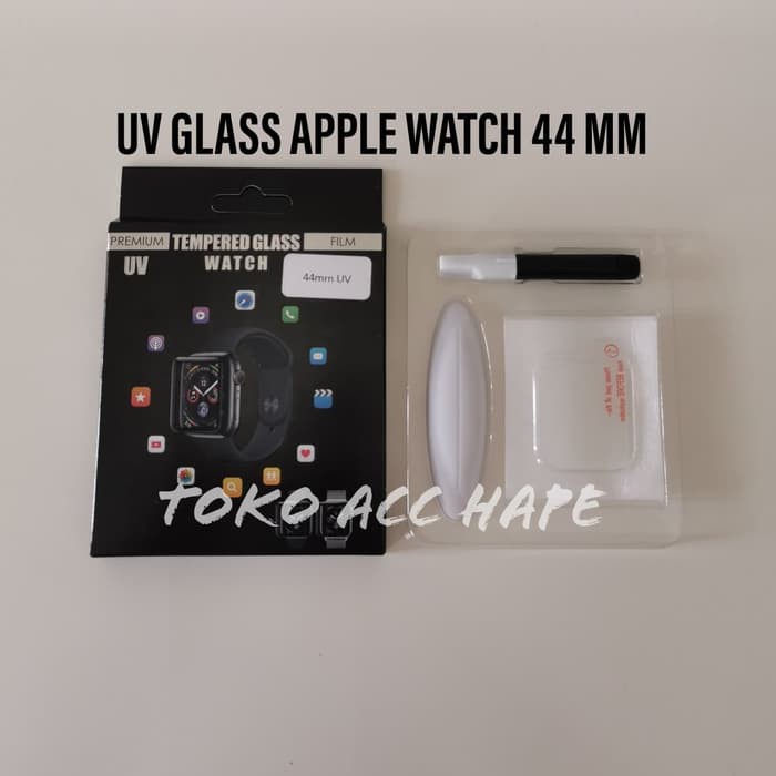 TEMPERED GLASS APPLE WATCH 44MM UV GLASS KACA UV GLUE TERBARU