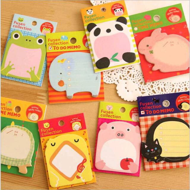 Sticky Notes Animal Memo Paper Animal / Tempelan Kertas Memo Karakter Lucu Unik / TS-78