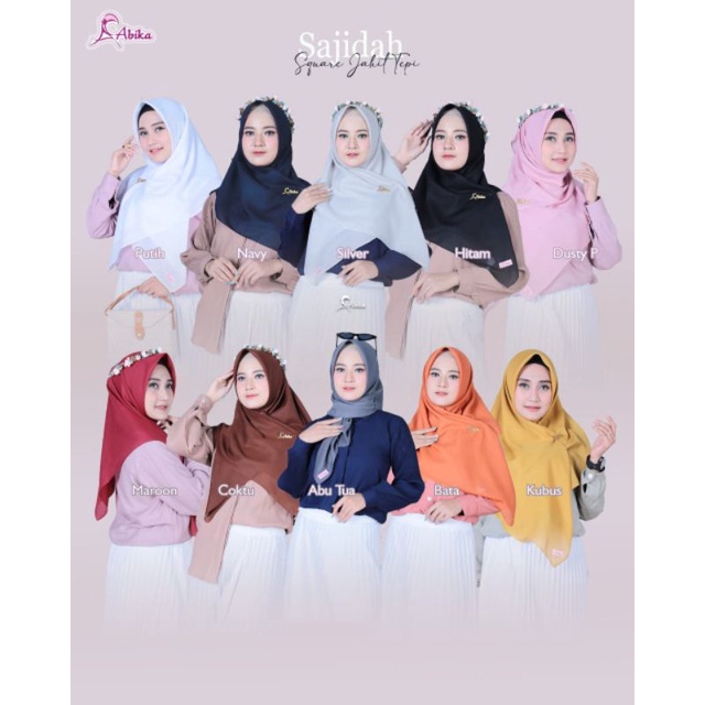 SUARE SAJIDA JAHIT TEPI BY ABIKA