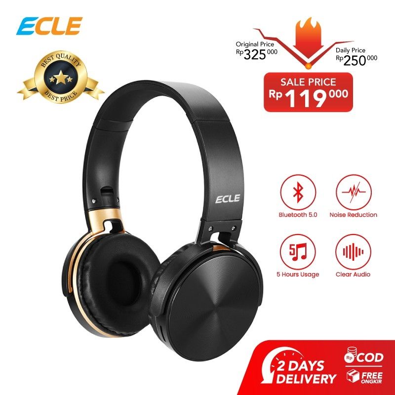 ECLE QC950 Bluetooth Headphone Gaming Headset Gaming Wireless Hifi Stereo Bass Noise