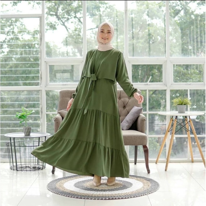 (RPA) GAMIS JEANA REMPEL DAILY BUSUI WANITA DRESS MOSCREPE