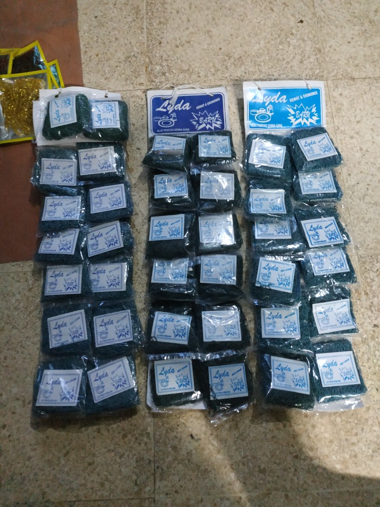 Sabut Cuci Piring Nylon Hijau