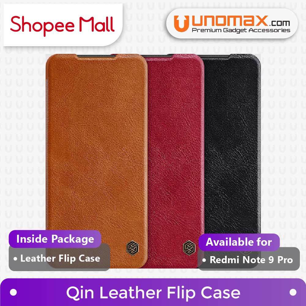 Case Xiaomi Redmi Note 9 Pro Nillkin Qin Leather Flip