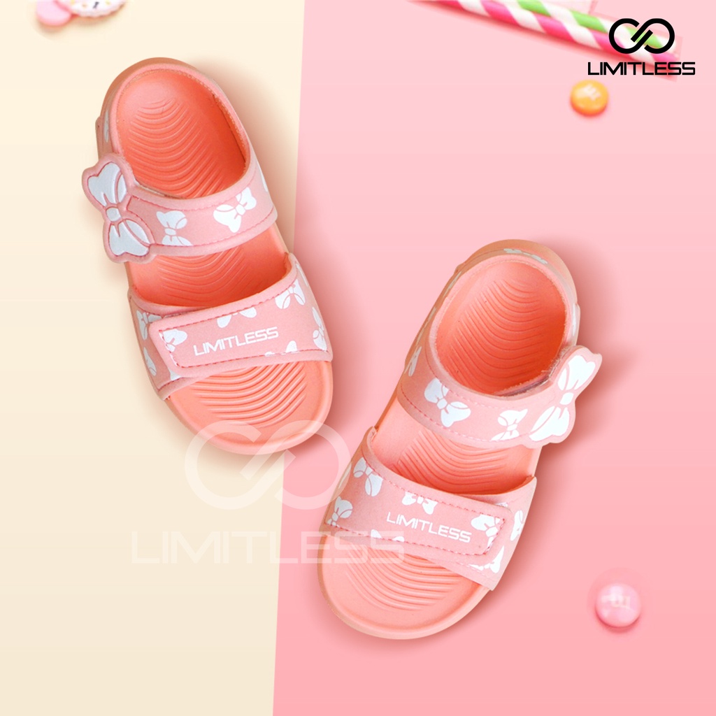 Sandal Anak Cewek Motif Kupu Kupu Cute Sendal Anak Perempuan Karakter Sepatu Sandal Anak Tali Belakang Ringan Nyaman