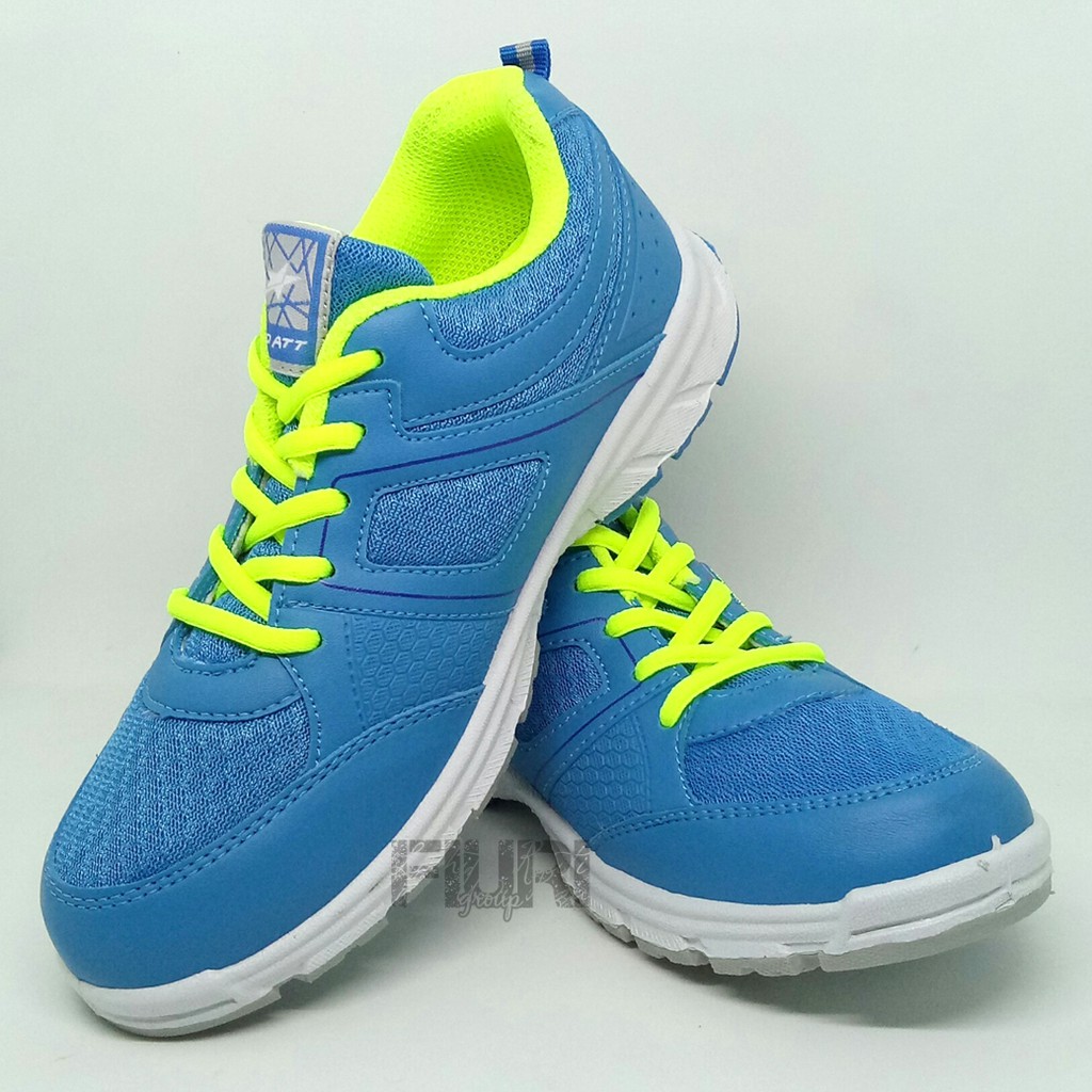 FIURI - Pro ATT Original - LG-457 Biru 37-40 - Sepatu Kets Wanita - Sepatu Sneakers Wanita - Sepatu Olahraga Sport Wanita - Sepatu Casual - Sepatu Jogging Lari Fitness Gym Senam Wanita - Sepatu Anak Perempuan Cewek-Sepatu Sekolah Bertali SD SMP SMA Murah