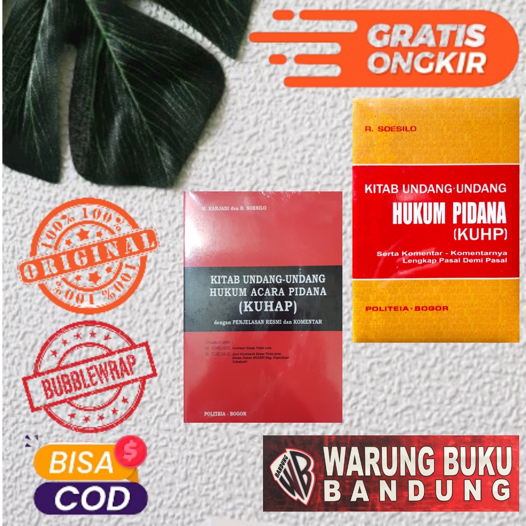 PAKET BUKU KUHP DAN KUHAP BESERTA PENJELASANNYA - SOESILO