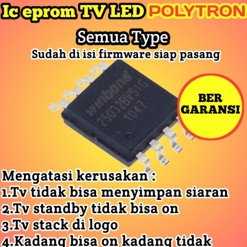 ic Eprom tv LED POLYTRON siap pakai