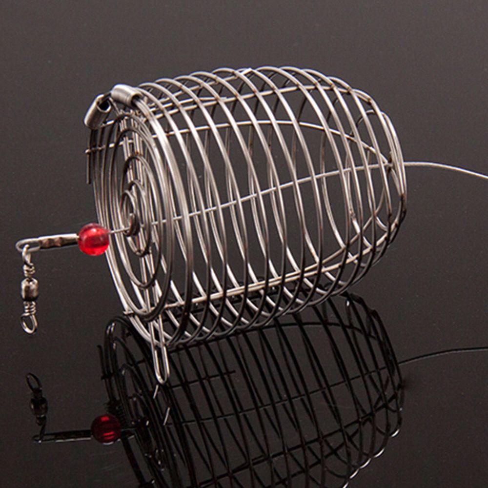 Lanfy Lure Cages Stainless Steel Tackle Aksesori Perangkap Umpan Ikan Keranjang