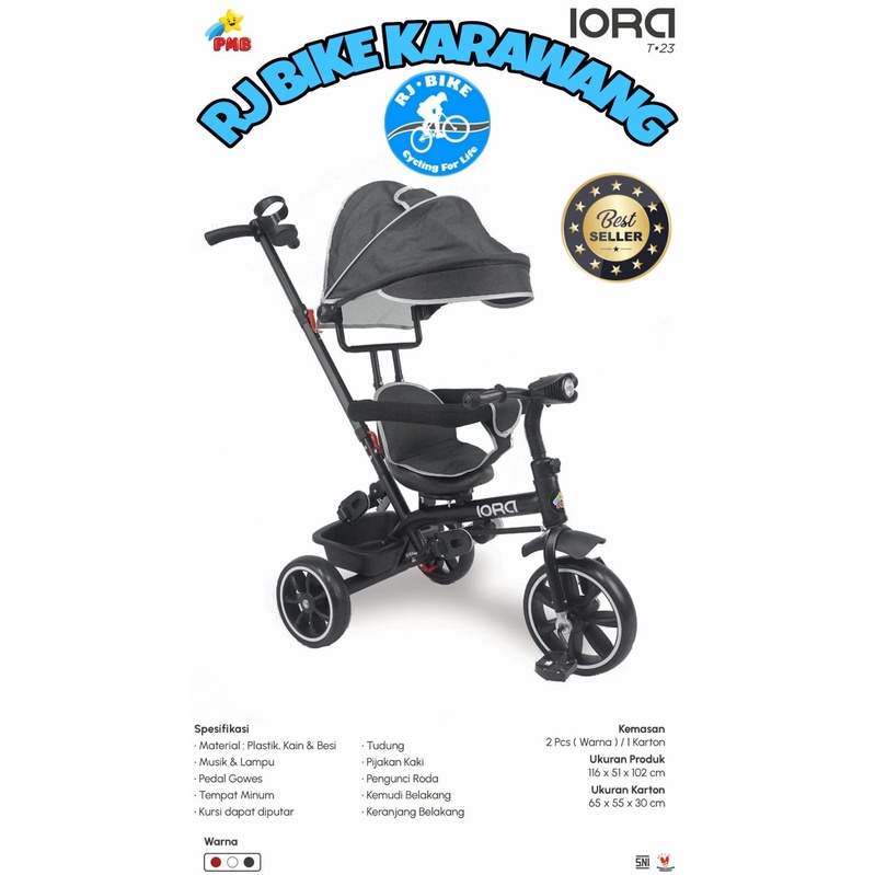 SEPEDA ANAK RODA TIGA TRICYCLE TC IORA T23