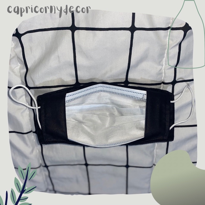 Cover mask kain / Cover masker medis bahan katun masker double kain