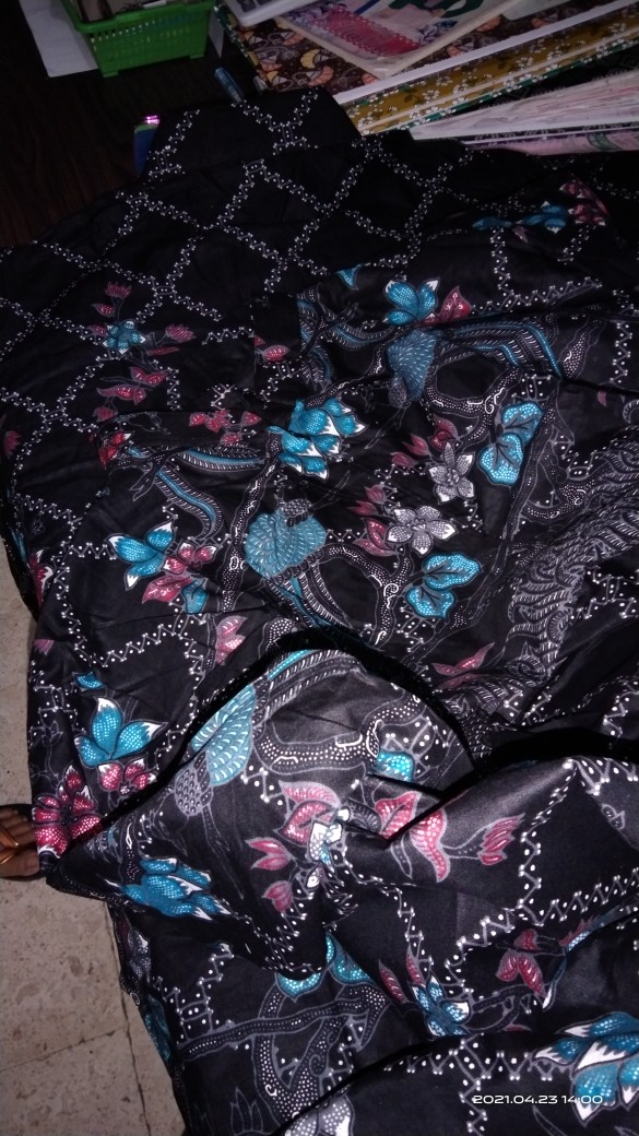 Maura Cople - Sania Ruffle Batik Cople Jazzy Gamis Syari -gamis Kerah Jazz