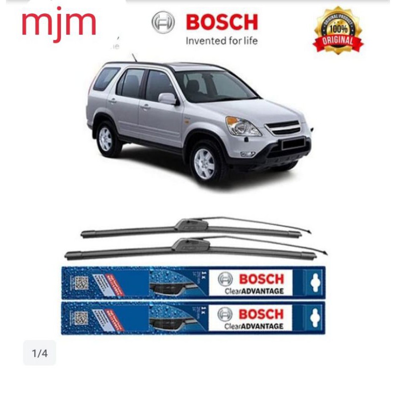 Sepasang wiper Honda CRV Gen 2 Frameless Original Bosch