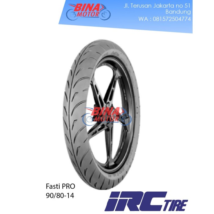 BAN IRC FASTI PRO 90/80-14 TUBELESS BEAT FI VARIO MIO