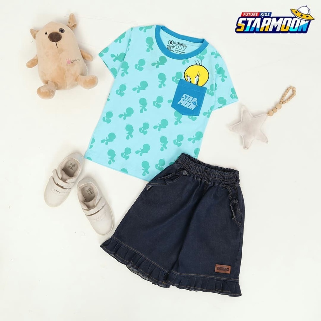 SETELAN ANAK BAJU ANAK SETELAN JEANS BOY &amp; GIRL PENDEK 2-10 TAHUN